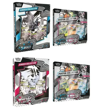 Pokemon TCG Black Bolt & White Flare Binder Collection + Unova Poster Collection