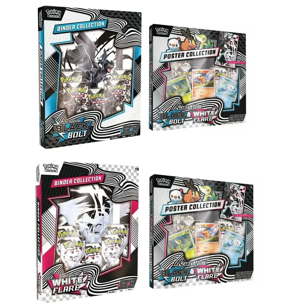 Pokemon TCG Black Bolt & White Flare Binder Collection + Unova Poster Collection